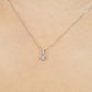 Platinum Ice Blue Diamond Swinging Necklace - Model Image