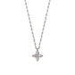 Platinum Diamond Mini Flower Necklace - Product Image