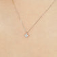 Platinum Diamond Mini Flower Necklace - Model Image