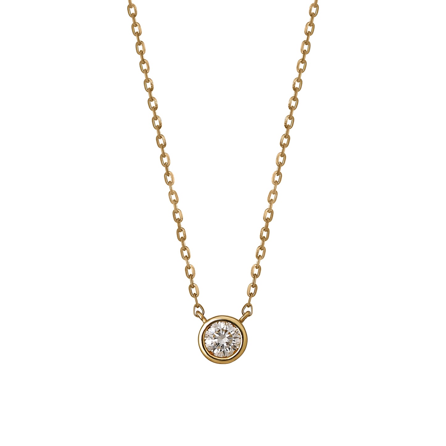 [Limited Edition] 18K Diamond Solitaire Necklace (Yellow Gold) - Product Image