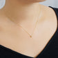 [Limited Edition] 18K Diamond Solitaire Necklace (Yellow Gold) - Model Image