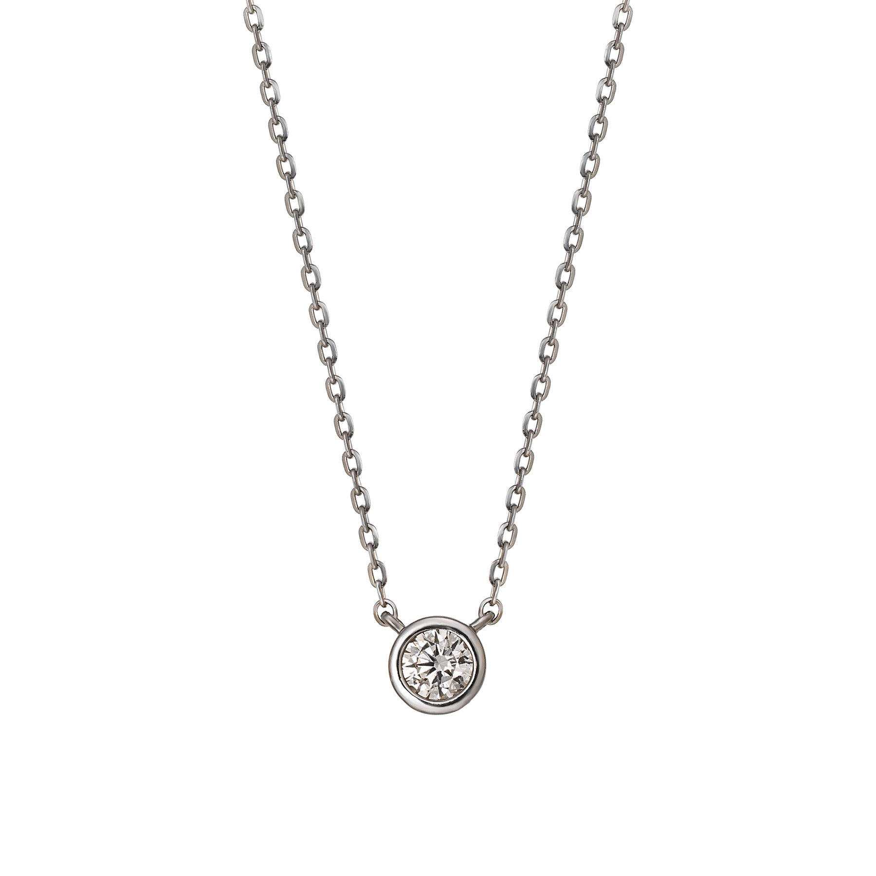 [Limited Edition] Platinum Diamond Solitaire Necklace - Product Image