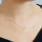 Platinum Diamond Color Gradation Necklace - Model Image