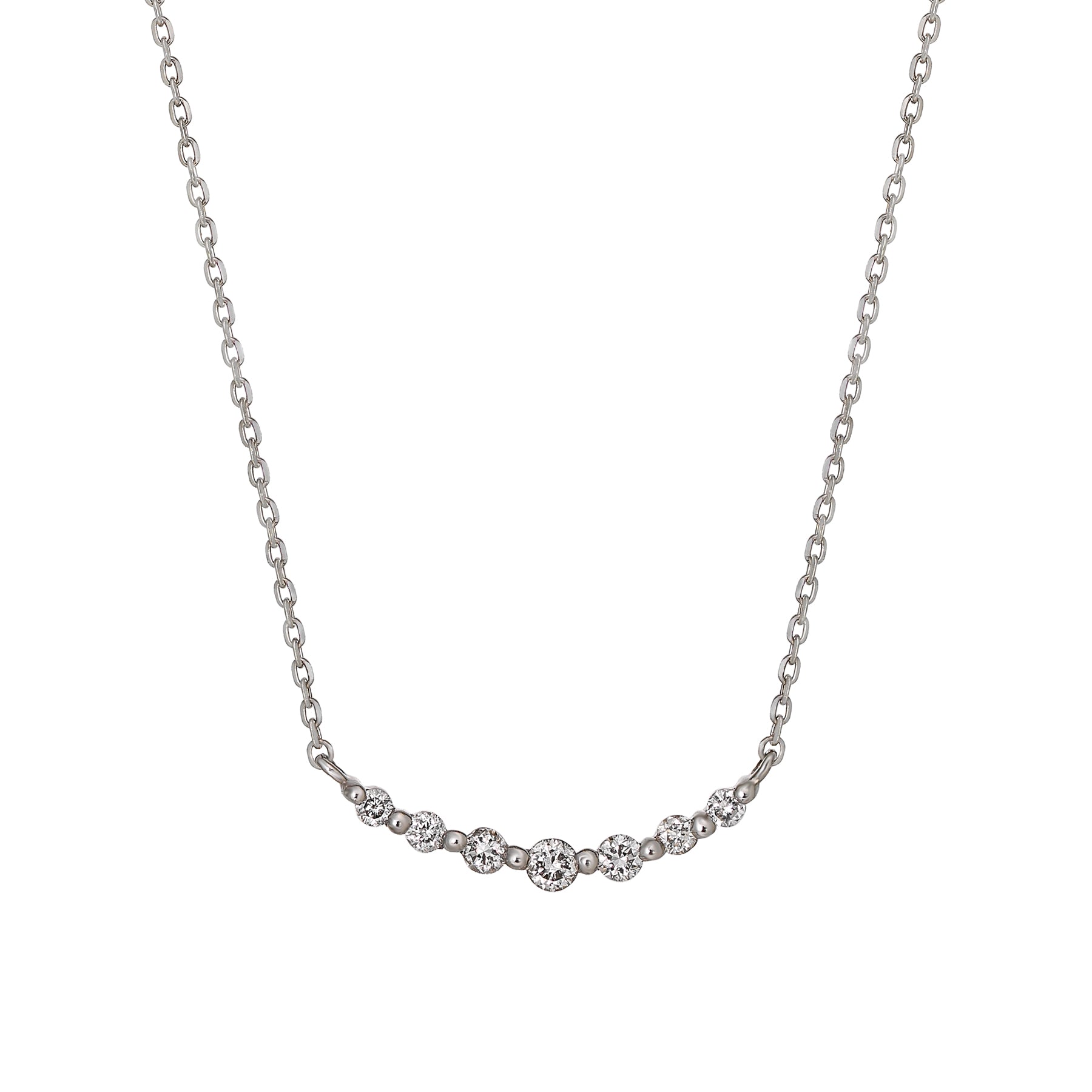 Platinum Diamond Gradation Necklace - Product Image