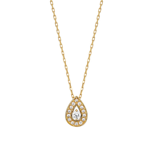 18K Diamond Eternal Dew Drop Necklace (Yellow Gold) - Product Image