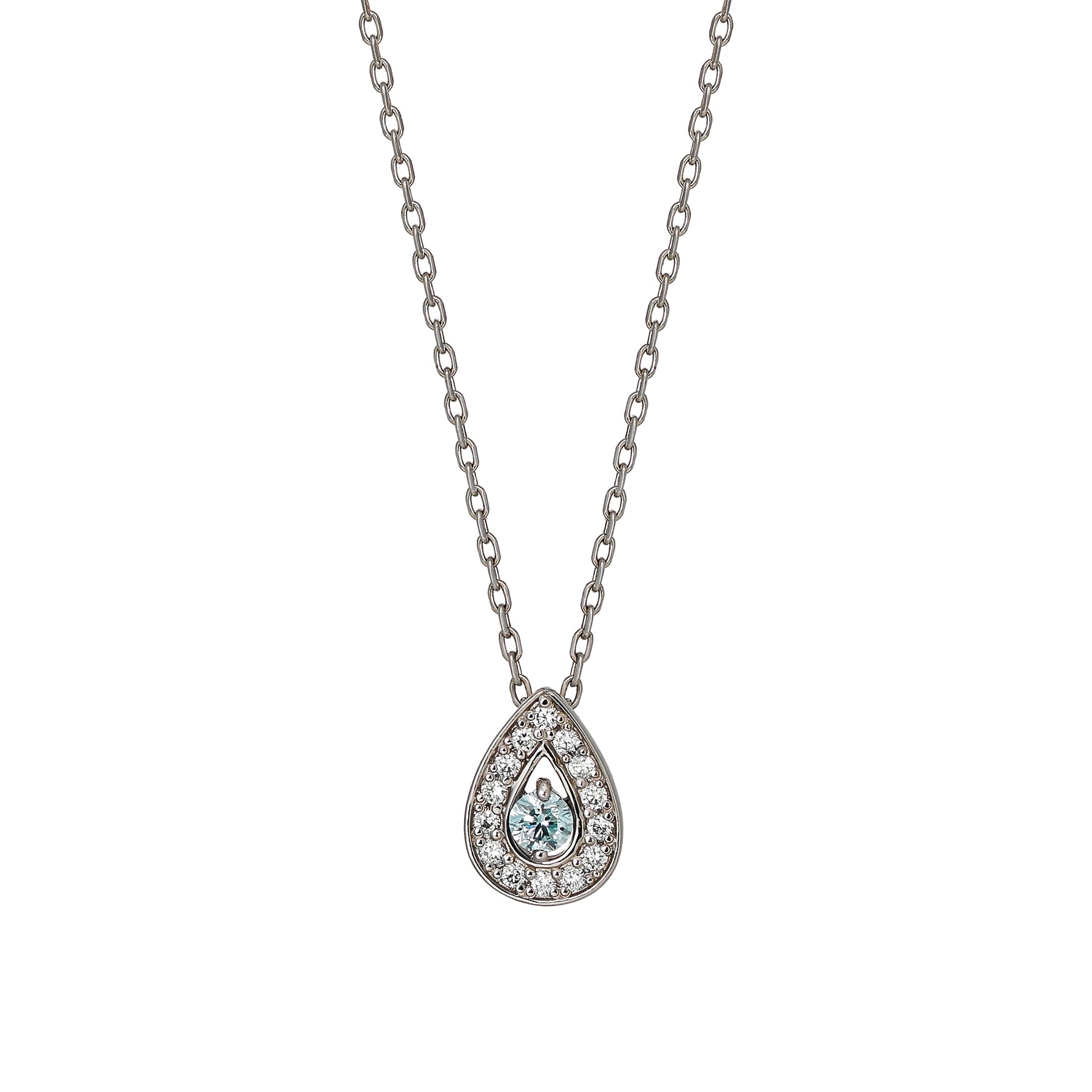 Platinum Diamond Eternal Dew Drop Necklace - Product Image