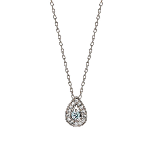 Platinum Diamond Eternal Dew Drop Necklace - Product Image