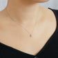 Platinum Diamond Eternal Dew Drop Necklace - Model Image