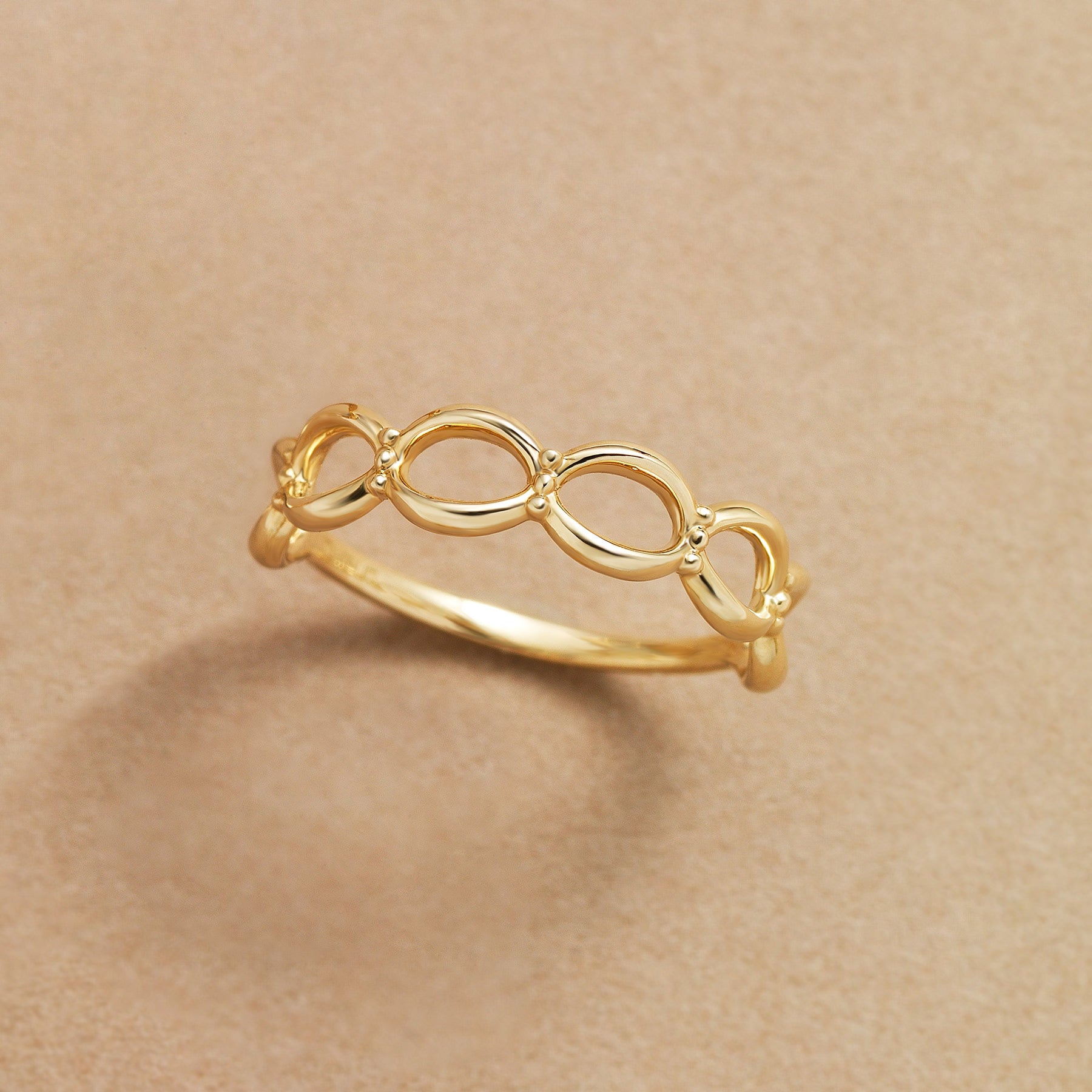 10K Lace-like Pinky Ring (Yellow Gold) - Product Image