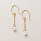 10K Petal Chain Wire Earrings (Rose Gold) - Product Image