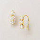 10K 3-Stone Wire Earrings (Yellow Gold) - Product Image