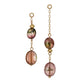 [Palette] 10K Bicolor Tourmaline Asymmetrical Charms (Yellow Gold) - Product Image