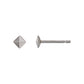 [Second Earrings] Platinum Stud Earrings (4mm) - Product Image