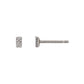 [Second Earrings] Platinum Diamond 2-Stone Bar Earrings 0.04ct - Product Image