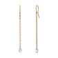 Gold Filled White Topaz Dangle Earrings - Product Image