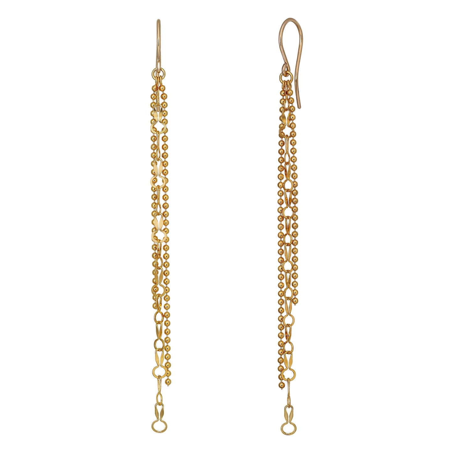 Gold Filled Multiple Chain Earrings - Product Image