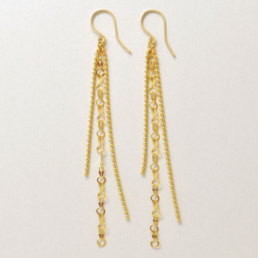 Gold Filled Multiple Chain Earrings - Product Image