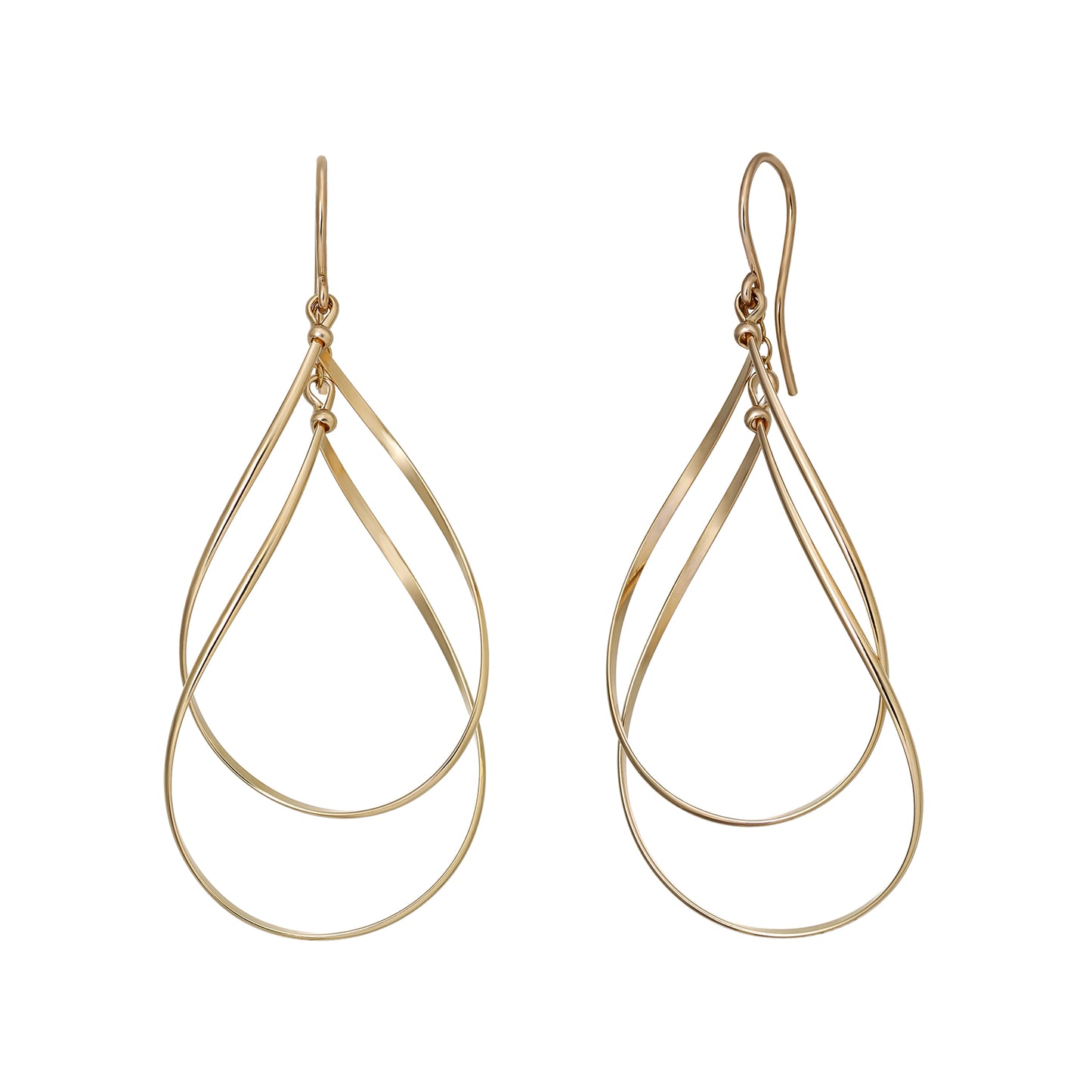 Gold Filled Double Dew Drop Earrings - Product Image