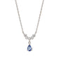 925 Sterling Silver Tanzanite Dew Drop Swinging Necklace - Product Image