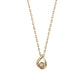 10K Diamond Dew Drop Necklace (Yellow Gold) - Product Image