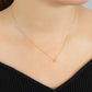 10K Diamond Petit Solitaire Necklace (Yellow Gold) - Model Image