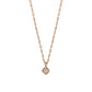 10K Diamond Petit Solitaire Necklace (Rose Gold) - Product Image