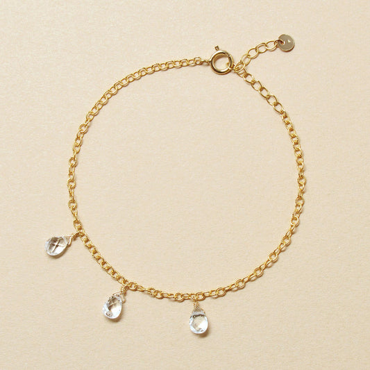 [WEB and Some Store Only] Gold Filled White Topaz Bracelet - Product Image