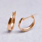 18K/10K Rose Gold Chunky Hoop Earrings - Product Image