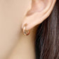 18K/10K Rose Gold Chunky Hoop Earrings - Model Image