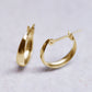 18K/10K Yellow Gold Chunky Hoop Earrings - Product Image