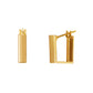 18K/10K Yellow Gold Square Bridge Earrings - Product Image