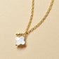 [WEB and Some Store Only] Gold Filled White Shell Flower Necklace - Product Image