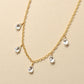 [WEB and Some Store Only] Gold Filled White Topaz Choker Necklace - Product Image