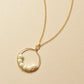 [WEB and Some Store Only] Gold Filled Plastic Pearl Circle Necklace - Product Image