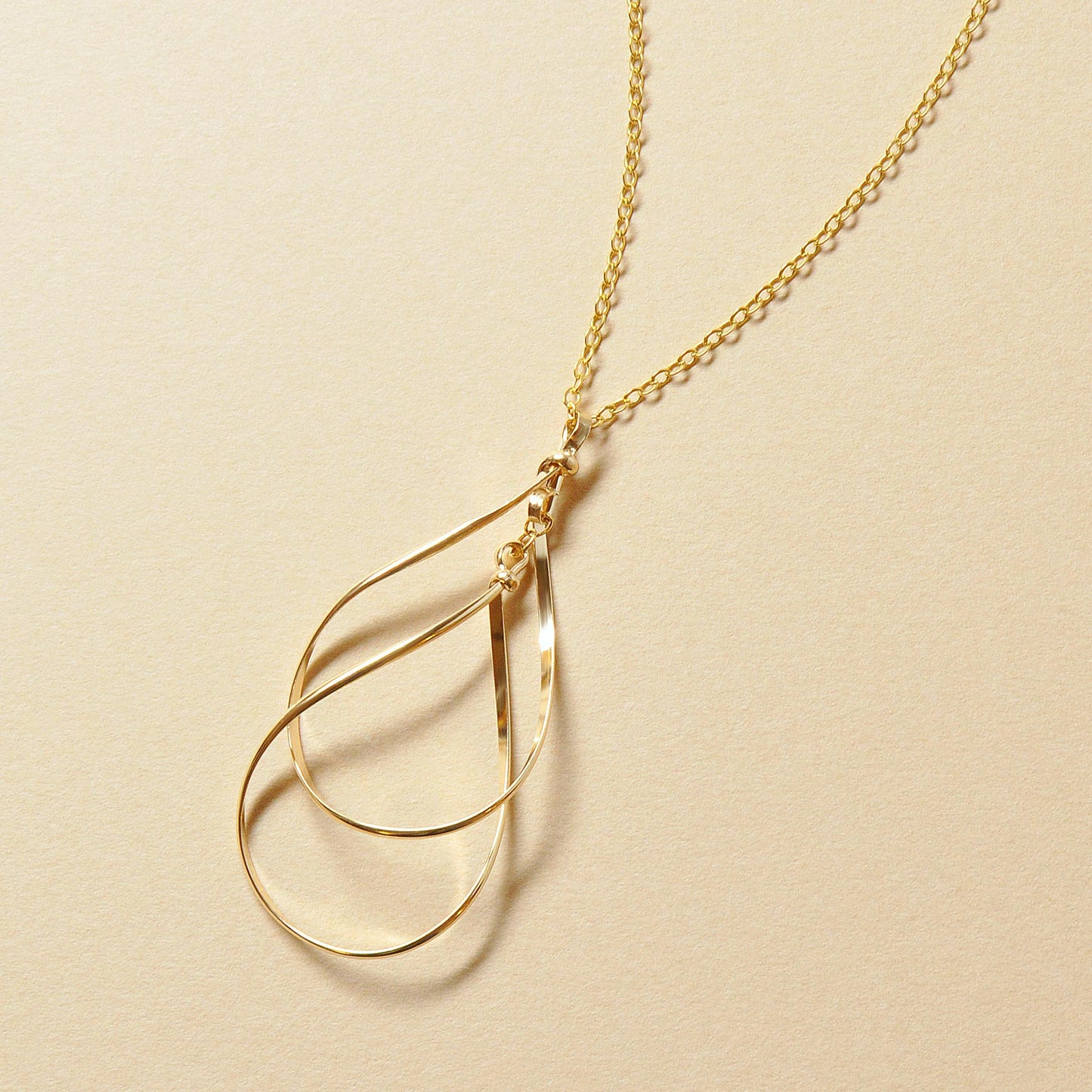 [WEB and Some Store Only] Gold Filled Double Dew Drop Necklace - Product Image