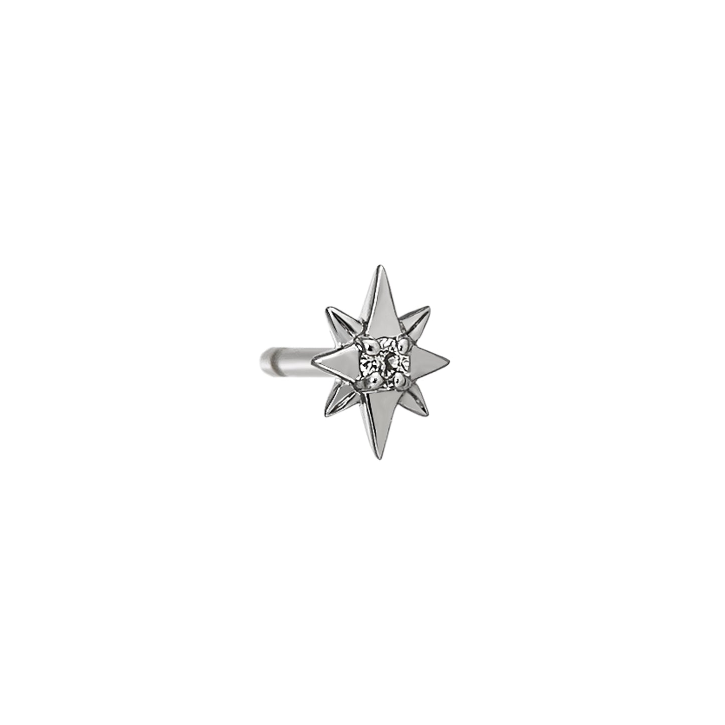 [Solo Earring] [Second Earrings] Platinum Diamond Shine Single Earring - Product Image