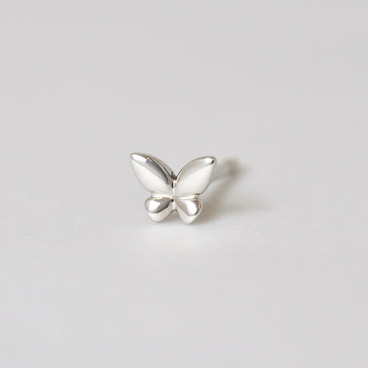 [Solo Earring] [Second Earrings] Platinum Butterfly Single Earring - Product Image