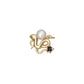 [Solo Earring] 18K/10K Ivy & Snake Single Earring (Yellow Gold) - Product Image