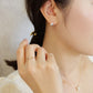 10K Natural Stone Rainbow Chain Ring (Yellow Gold) - Model Image