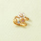 925 Sterling Silver White Shell Cherry Blossoms Ear Cuff - Product Image