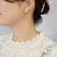 [Solo Earring] 10K / 925 Sterling Silver Jasmine Tea Single Earrings - Model Image