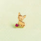 [Solo Earring] 18K/10K Chihuahua Single Earring (Yellow Gold) - Product Image