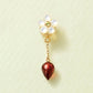 [Solo Earring] 18K/10K Strawberry Tea Single Earring (Yellow Gold) - Product Image