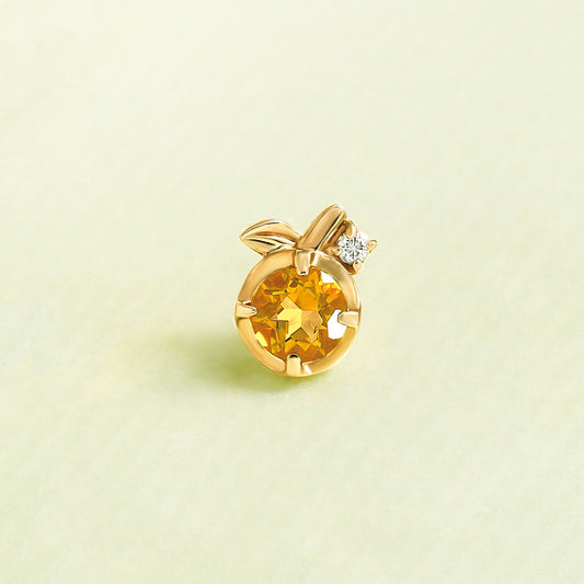 [Solo Earring] 18K/10K Orange Tea Single Earring (Yellow Gold) - Product Image