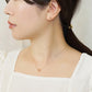 [Pannier] 10K Limited Edition Necklace [Cherry Blossoms] (Rose Gold) - Model Image