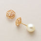 [Pannier] 18K/10K Limited Edition Freshwater Pearl Earrings [Cherry Blossoms] (Rose Gold) - Product Image