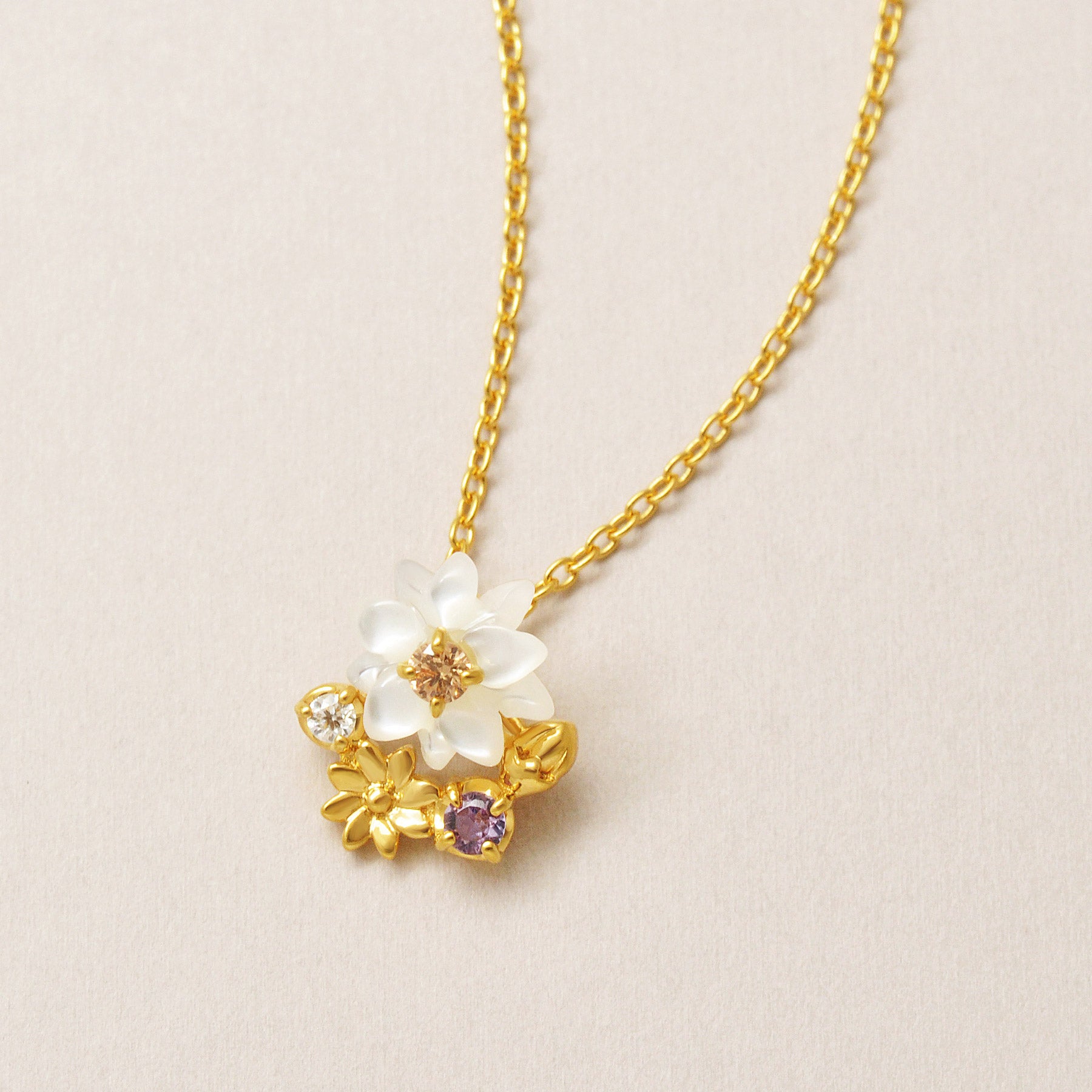 [Birth Flower Jewelry] February - Margaret Necklace (925 Sterling Silver) - Product Image