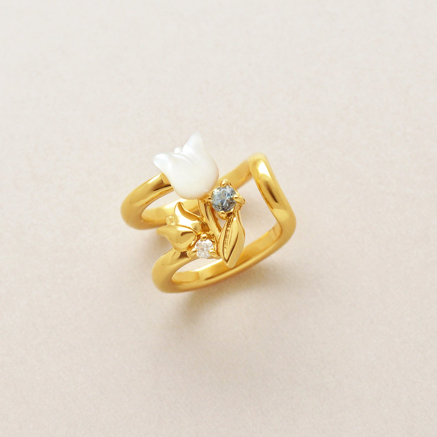 [Birth Flower Jewelry] March - Tulip Ear Cuff (925 Sterling Silver) - Product Image