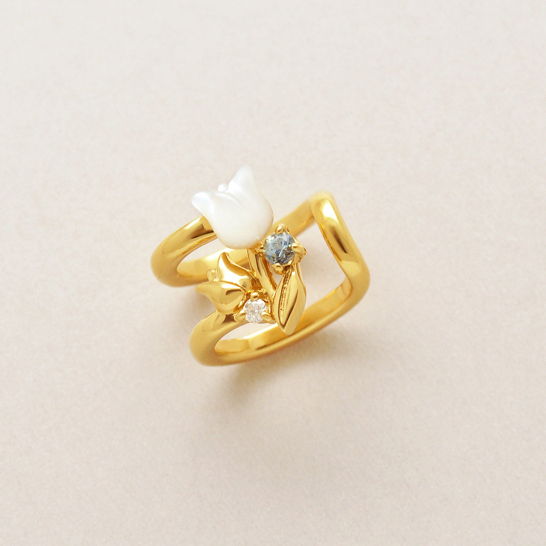 [Birth Flower Jewelry] March - Tulip Ear Cuff (925 Sterling Silver) - Product Image