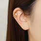 [Birth Flower Jewelry] March - Tulip Ear Cuff (925 Sterling Silver) - Model Image